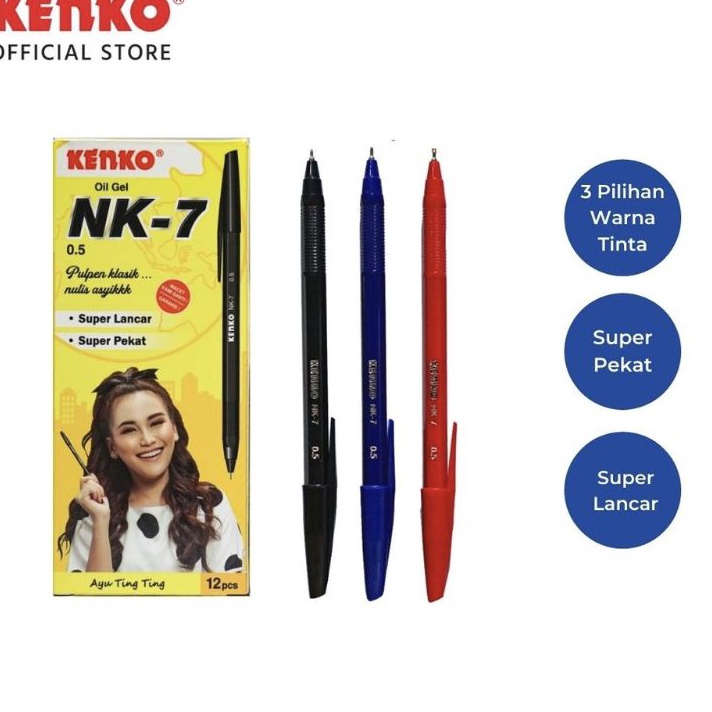 

Flash Sale Pulpen Kenko NK 7 Oil Gell 1pak12pcs