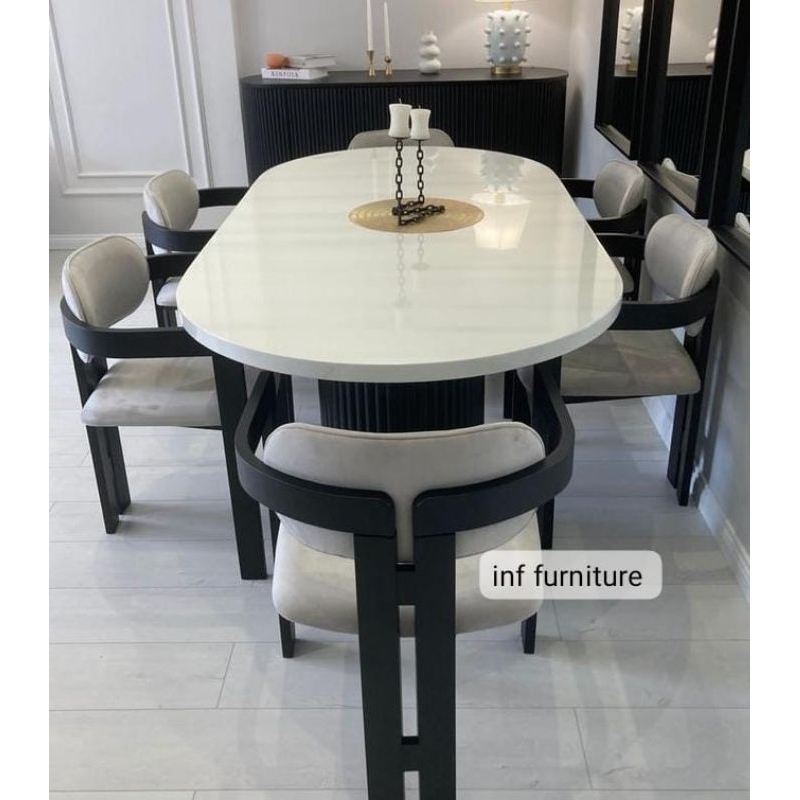 set meja makan modern mewah meja makan modern