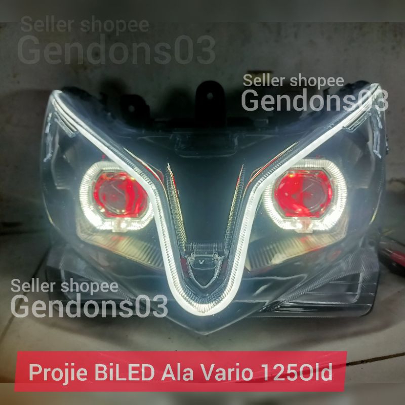 New Lampu Reflektor Projie BilED High-Low Ala Vario 125 Old Fullset