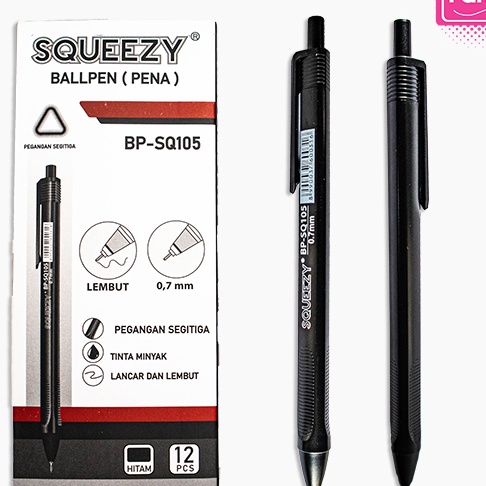 

KF7 Ballpoint Squeezy Ball Pen 7 mm Bolpoin Tinta Bolpen 1 Pak 12 pcs