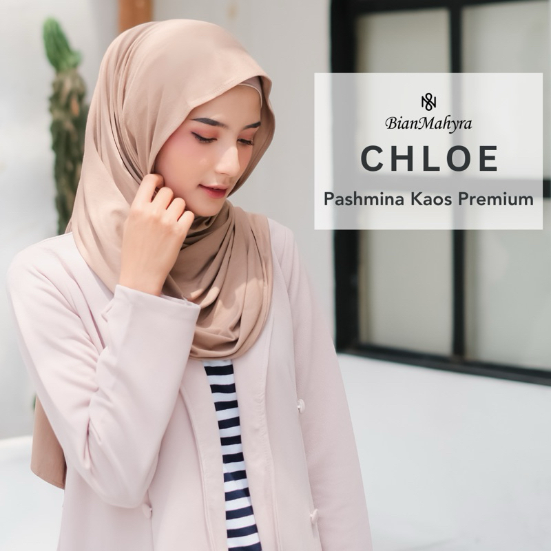 BianMahyra Chloe Hijab Pashmina Kaos Premium