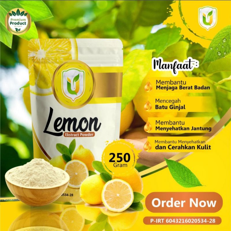 

LEMON EKSTRACT POWDER | Sari Lemon Drink Powder Pure Natural | Minuman Instan Lemon BUBUK EKSTRAK LEMON MURNI 100% ORIGINAL TANPA GULA & TANPA PENGAWET