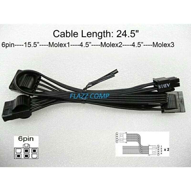 Promo Kabel Modular Molex Seasonic original to psu 6pin