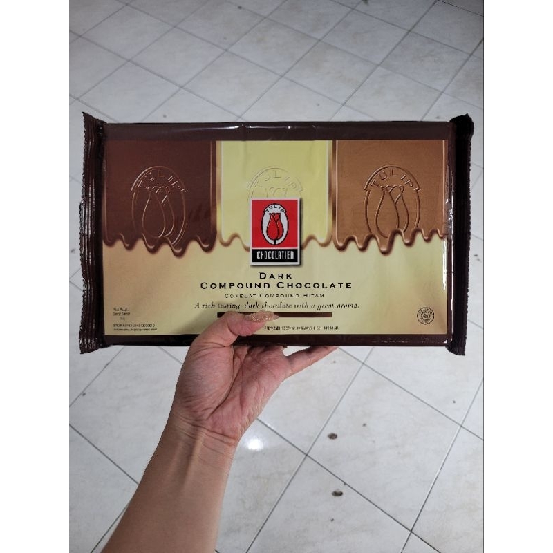 

tulip dark chocolate compound 1 kg / coklat tulip dcc