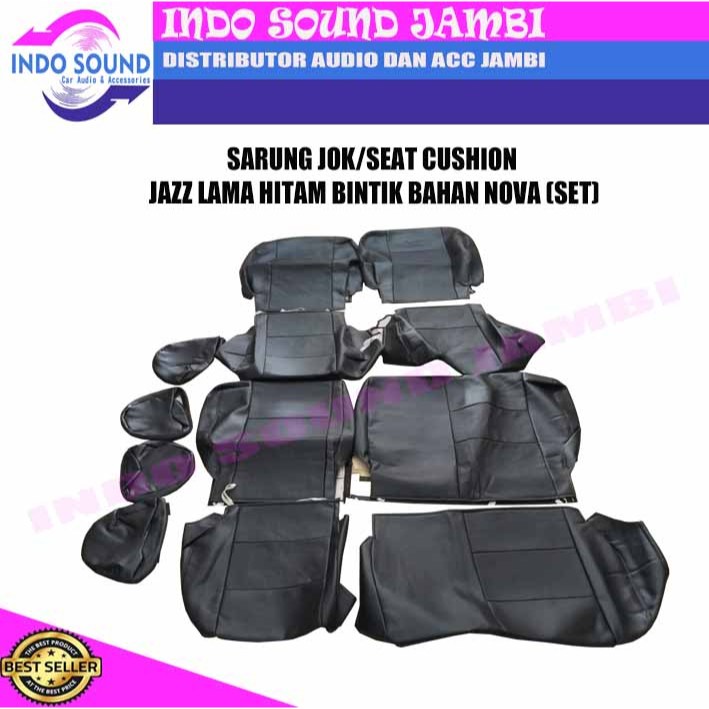 SARUNG JOK MOBIL HONDA JAZZ 2008-2013 HITAM BAHAN NOVA