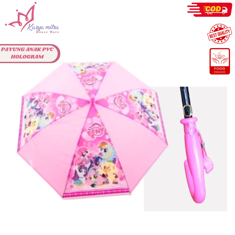 Payung Anak PVC Hologram/Payung Motif Karakter