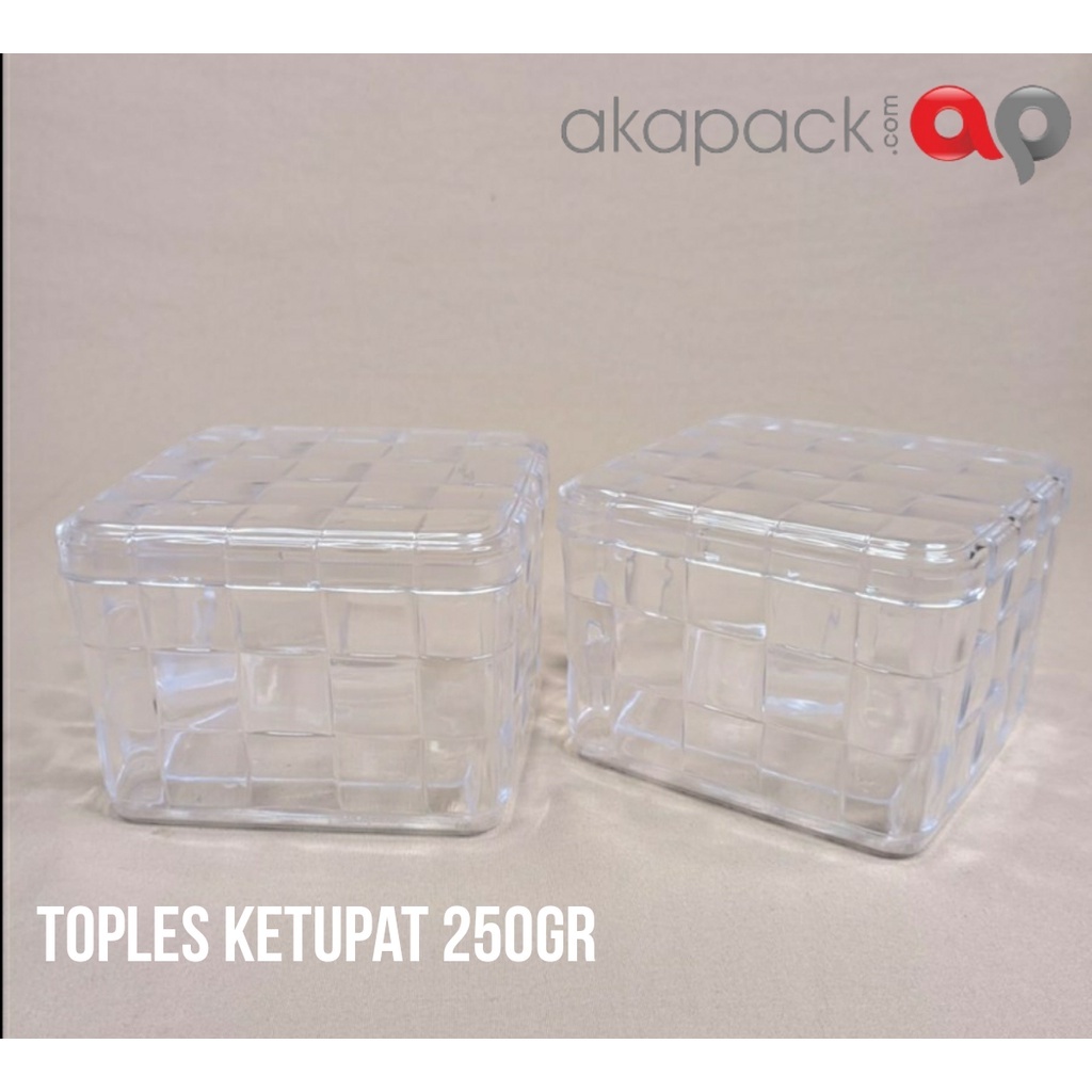 Toples Ketupat 250gr | Toples Kue Kering | Toples Cantik | Toples Kotak Unik