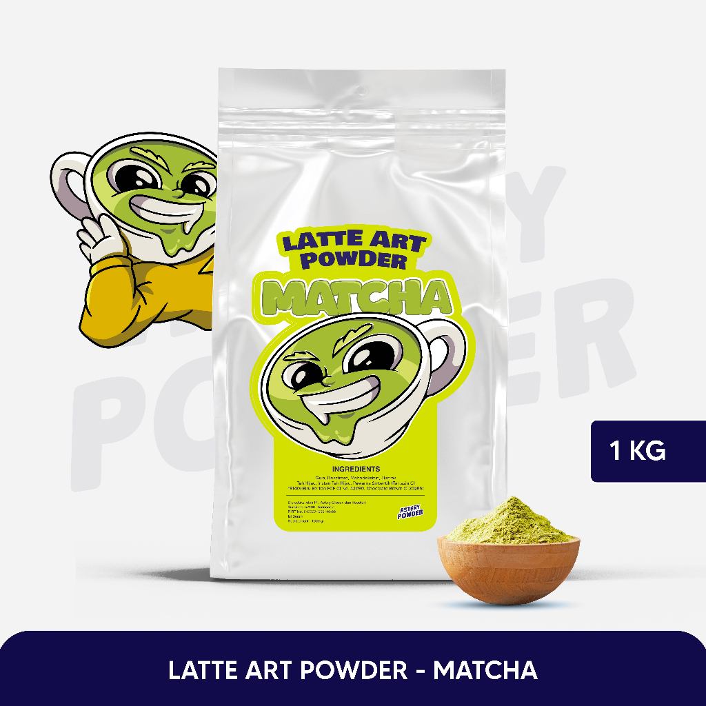 

Astery Powder Latte Art Matcha 1KG / Bubuk Minuman Siap Seduh Rasa Matcha