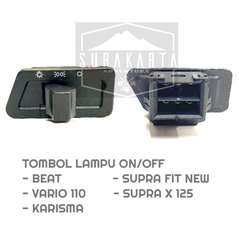 Tombol Lampu On Off Kharisma Suprafit SupraX - Saklar Lampu On Off motor honda lama