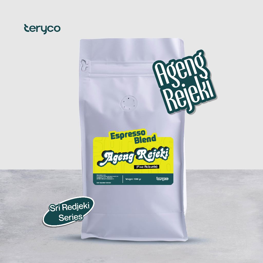 

Teryco Roasters Ageng Rejeki 100% Robusta 200 gr & 1000 gr - Espresso Coffee Blend / Biji Bubuk Kopi FIne Robusta Houseblend