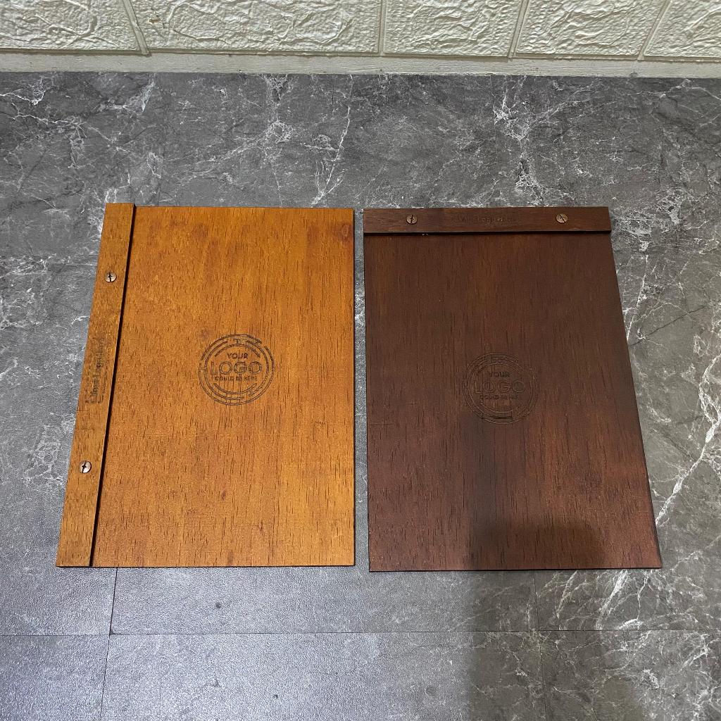 Cover Buku Menu Kayu | Free Grafir Logo