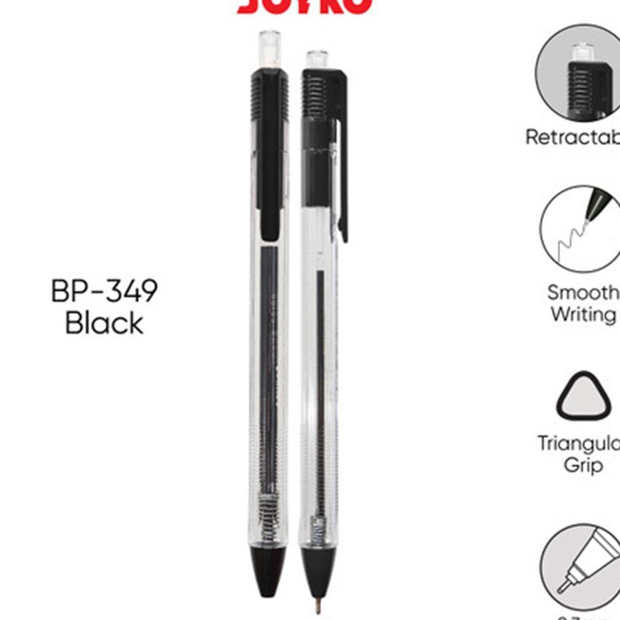 

Potongan Ball Pen Pulpen Pena Joyko BP349 Vokus Trans 7 12pcs