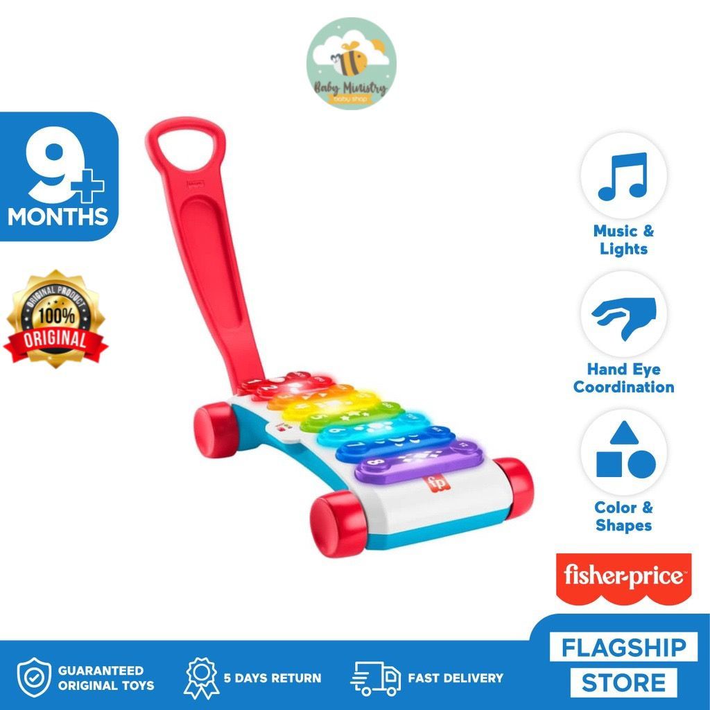 Fisher Price Giant Light-Up Xylophone (HGM29) - Mainan Edukasi Bayi | Musik | Piano