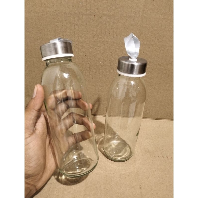 Botol Tumbler Kaca Bening 420ml Polos IS