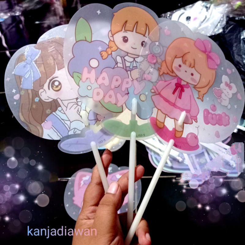 Kipas Aesthetic Kawaii Kipas Tangan Lucu