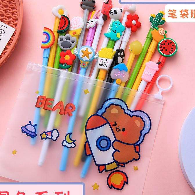 

KP8 2 Pcs PulpenPena Tinta Berkarakter Lucu Free Pouch