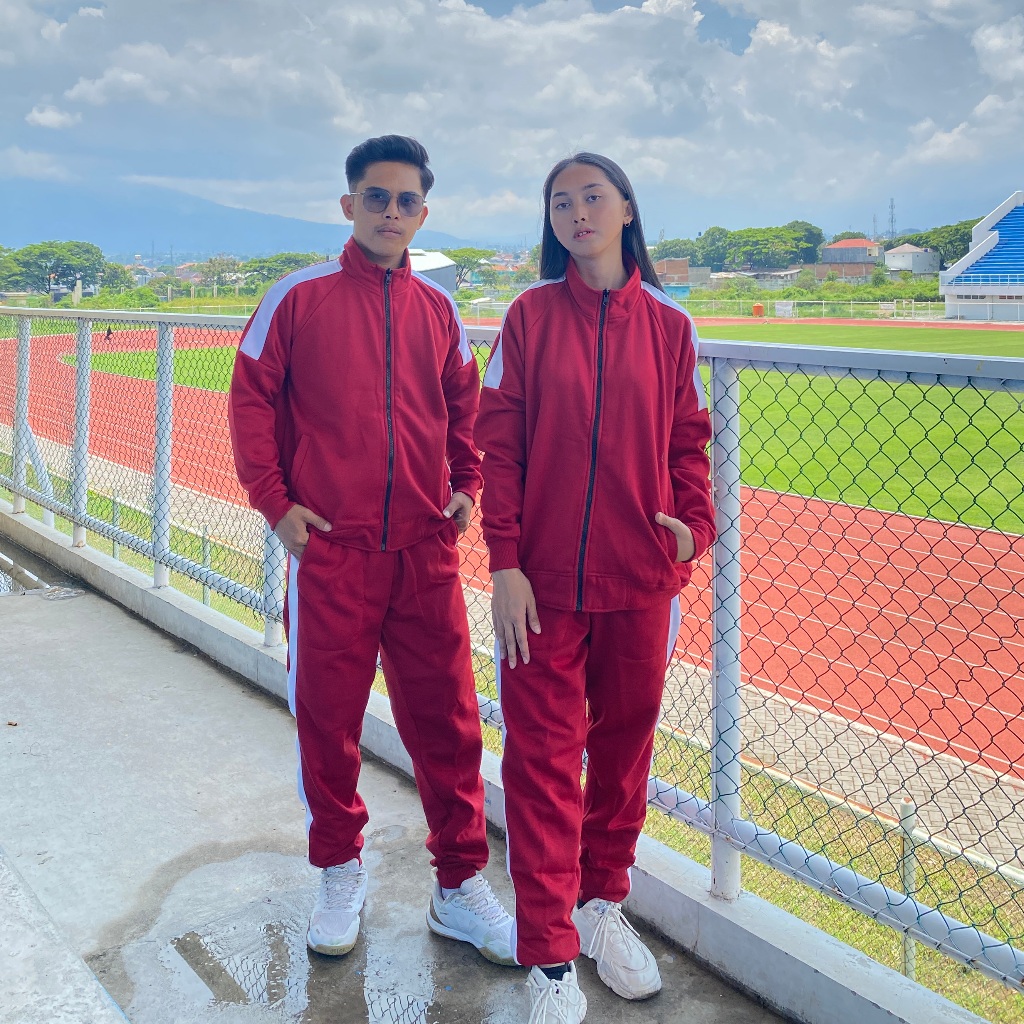 Setelan Jaket Olahraga/One Set Jaket Olahraga/Setelan Baju Olahraga/Baju Olahraga/Training Set/Setel