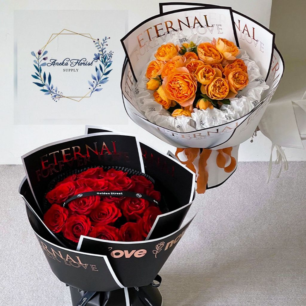 

ANEKAFLORIST - KERTAS ETERNAL LOVE - 5 LEMBAR - KERTAS WRAPPING LOVE NOW ETERNAL PREMIUM CELLOPHANE - AF074