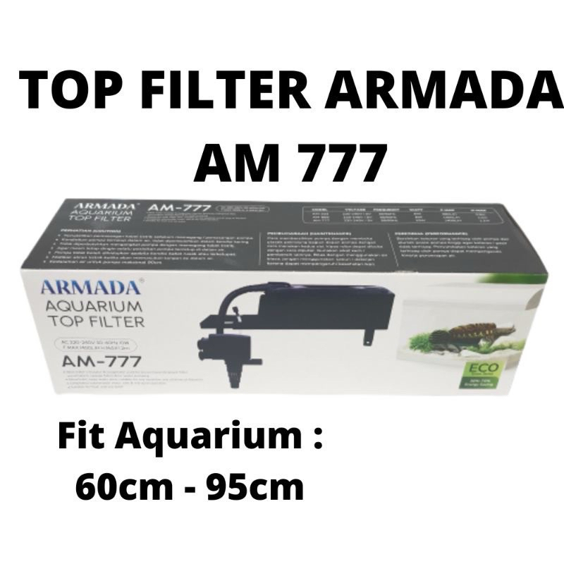 Top Filter Armada AM777 Filter atas Aquarium Aquascape ikan hias glofish goldfish
