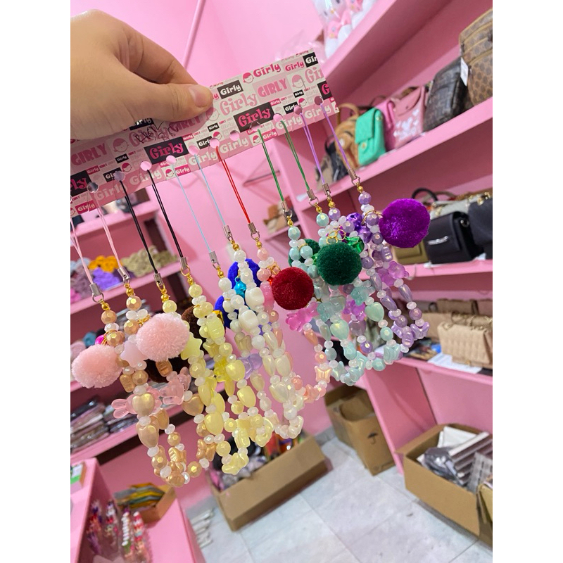 (BISA COD) Gantungan HP bracelet gelang / Lanyard HP estetik / Phone Strap Beads / Tali HP / Strap H
