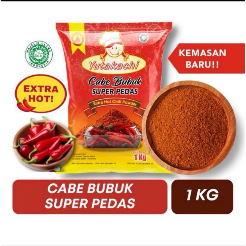 

yutakachi cabe bubuk super pedas 1 kg