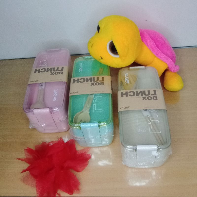 Lunchbox susun 2, tempat makan anak dan dewasa, bekal makan