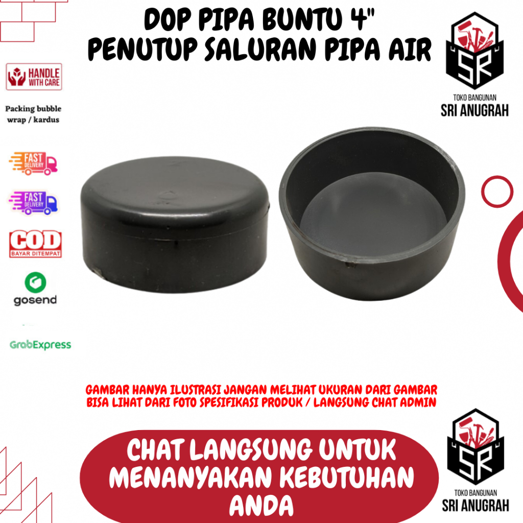 Dop Penutup Saluran Air Pipa PVC GREST 4"