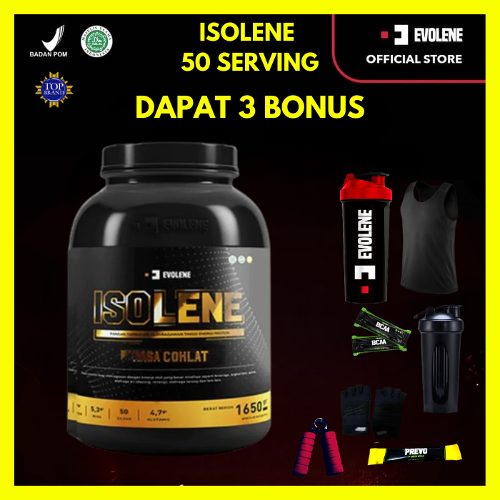 ORIGINAL Evolene Isolene 50 Serving - Suplemen Fitness - Workout- Whey protein isolate MEDAN