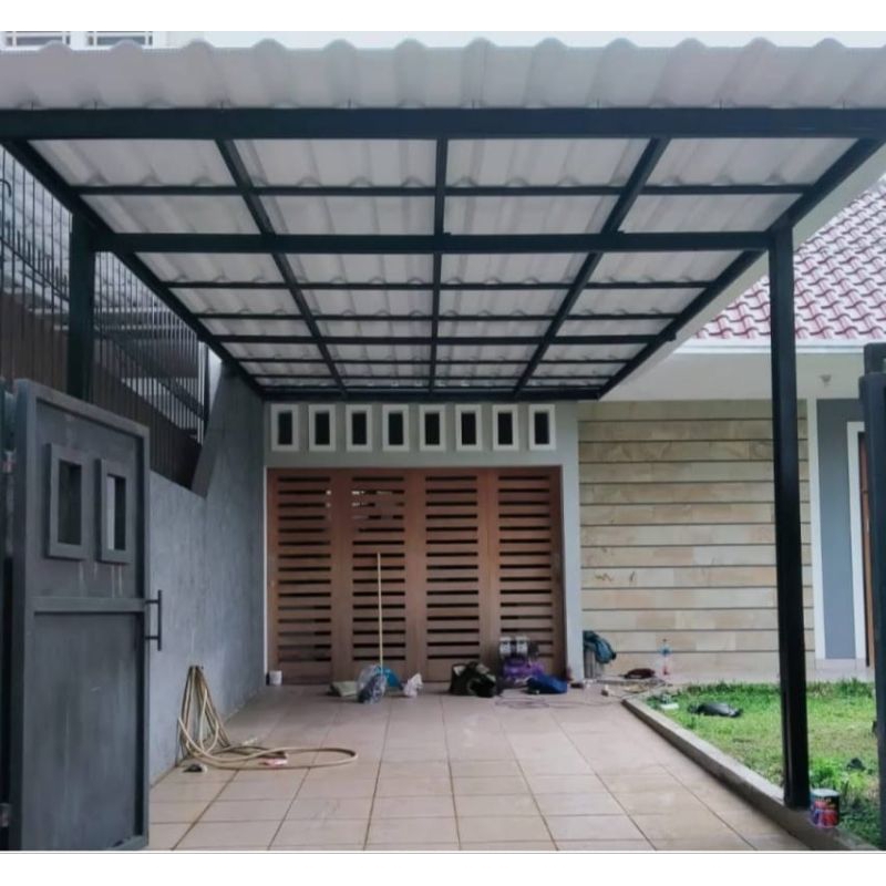 Canopy besi hollow galvanis
