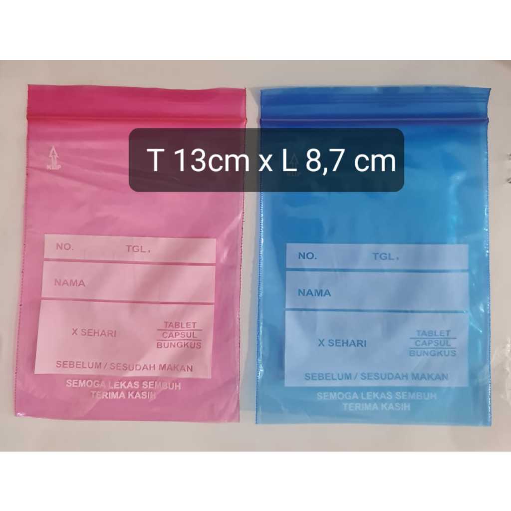 Plastik Klip 13 x 8,7 sablon / Klip 13x8,7 sablon / Plastik Obat 13 x 8.7 Klip 13x8.7 / PLASTIK KLIP