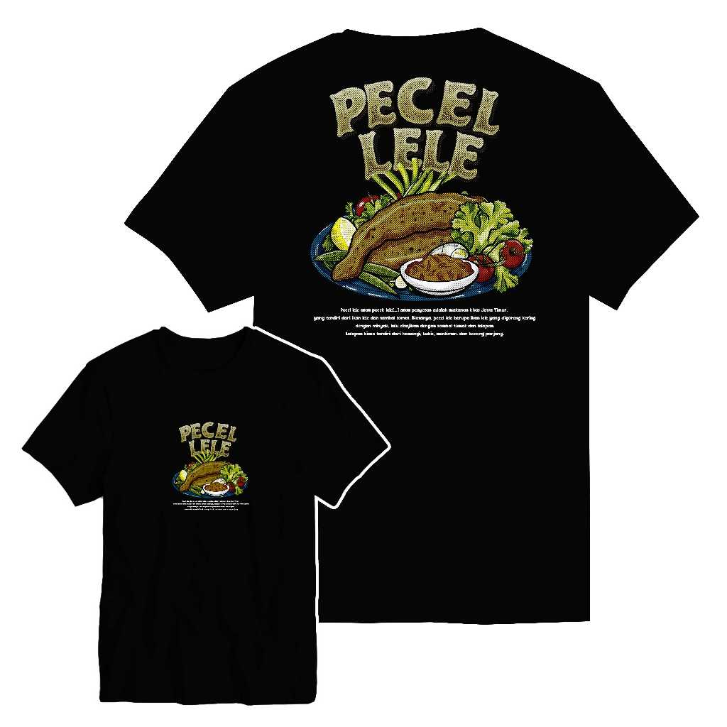 pecel lele 3  |Katun 30s |Kaos Pria | Kaos Dewasa |Kaos Untuk Pria Dewasa|Baju Pria |Pakaian Pria| P