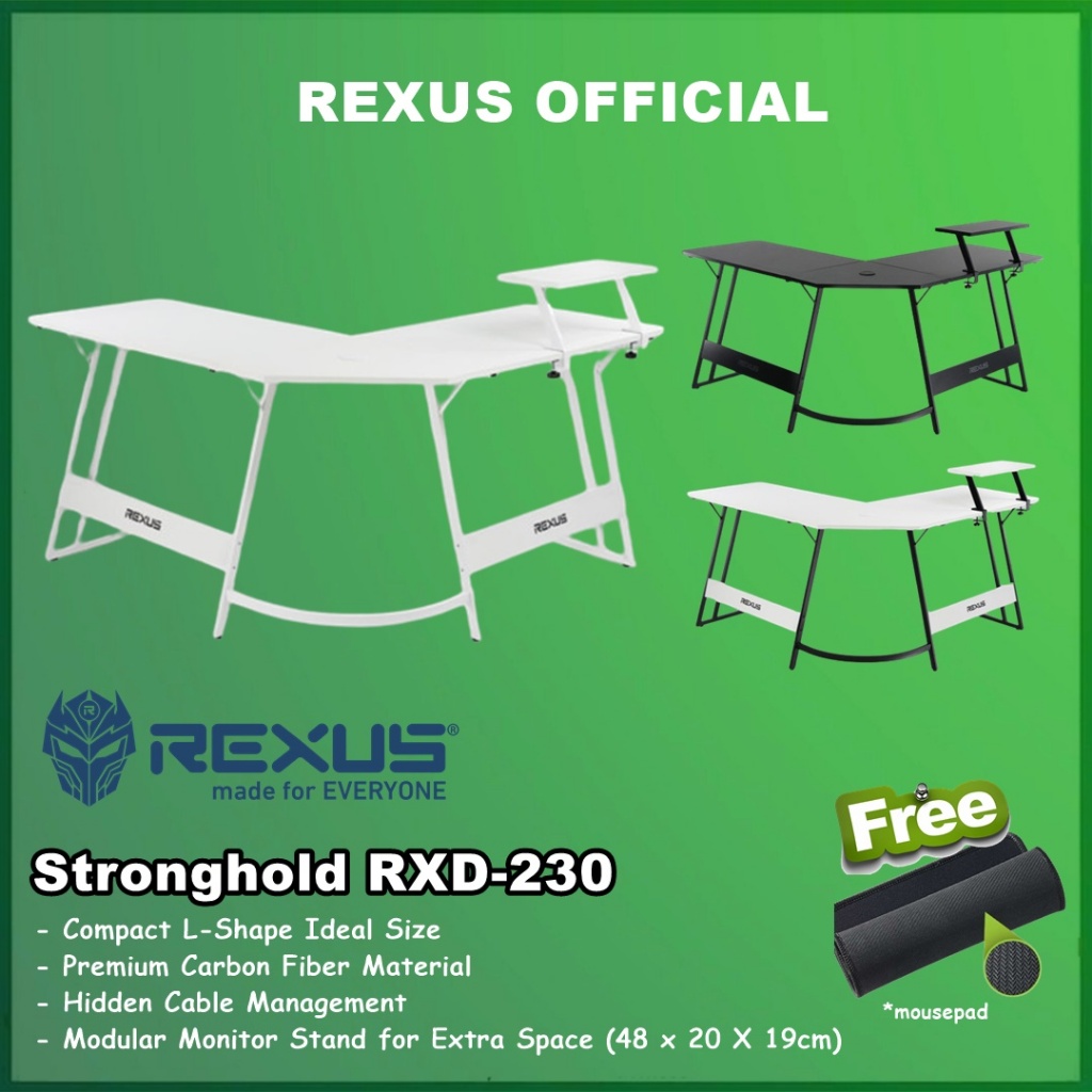 Rexus Stronghold RXD-230 Gaming Desk Meja Kantor Gaming RXD230