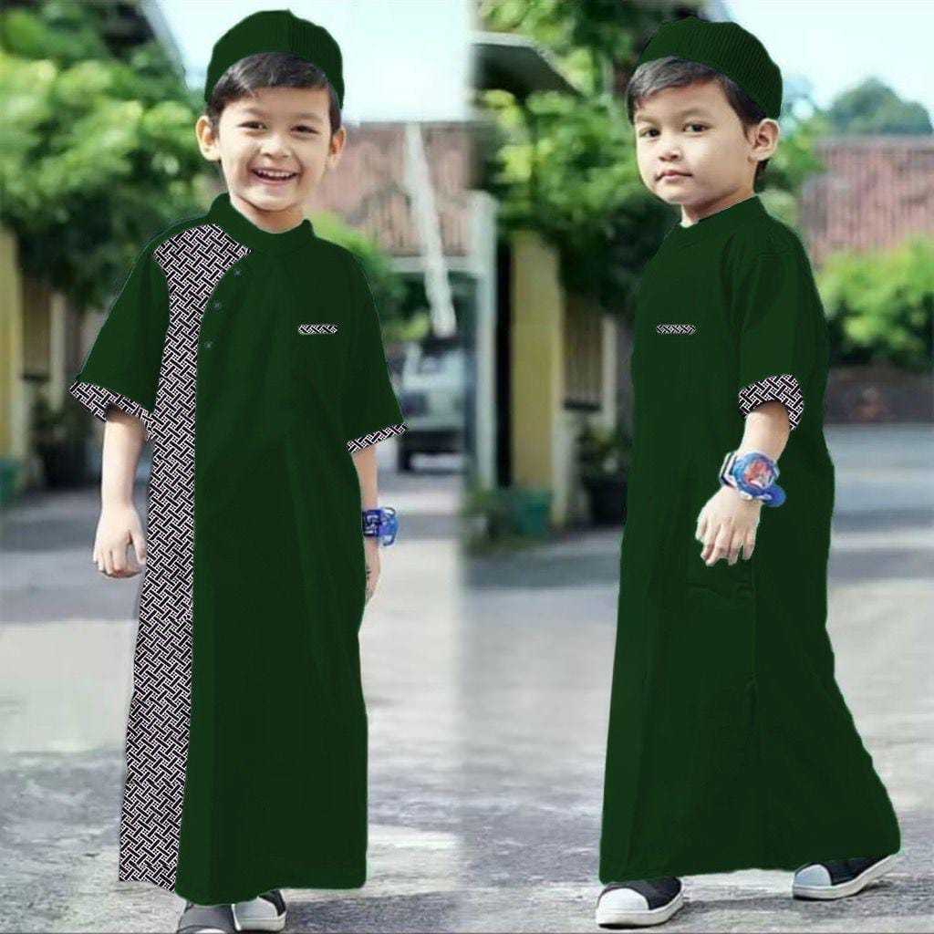 Pakaian Muslim anak laki laki Jubah anak laki laki 1-5 tahun Baju koko Gamis anak laki laki