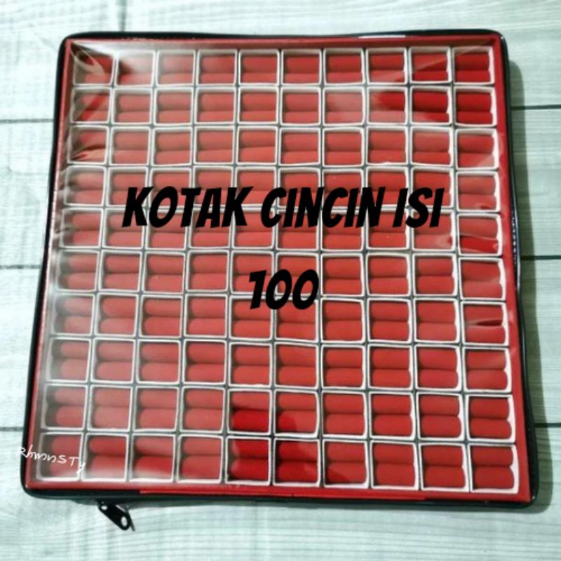 Kotak tempat Cincin isi 100 type resleting
