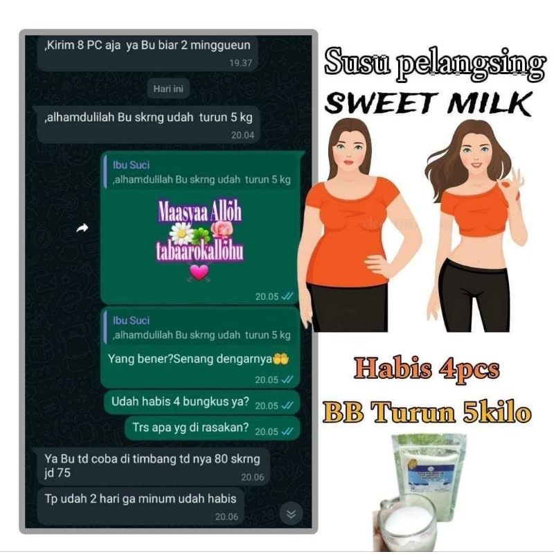 

[ 25 pcs ] Susu Pelangsing - Susu Penggemuk by Sweet Milk sudah BPOM ya