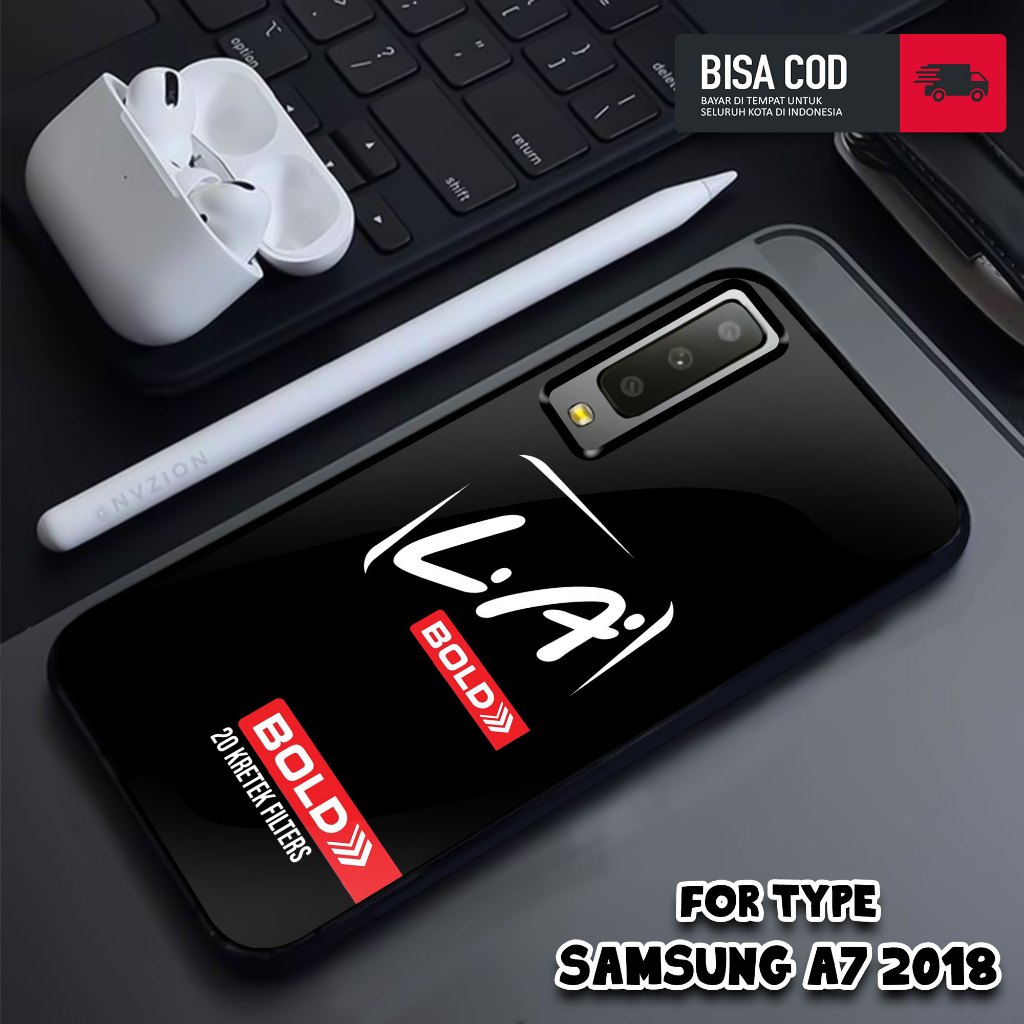 Case SAMSUNG A7 2018 - Casing SAMSUNG A7 2018 - MOTIF RKK - Hardcase Premium Glossy - Casing - Silik