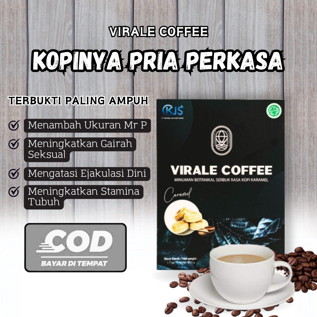 

Minuman Kopi Pria Dewasa VIRALE COFFEE Obat Pembesar Herbal Alami Permanen Original Pembesar Mr P