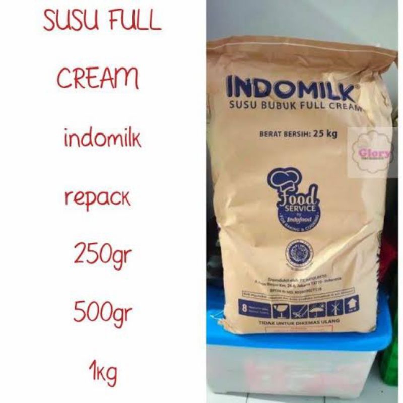 

susu bubuk indomilk full cream 250 gr