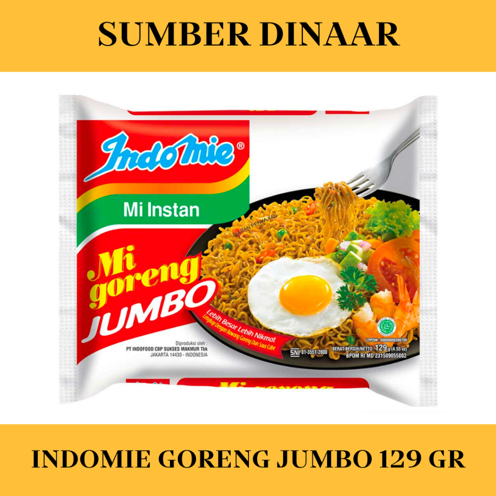

Indomie Goreng Jumbo 129G Indomie Instant