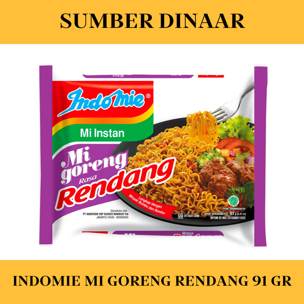 

Indomie Goreng Rendang 91G Indomie Instant