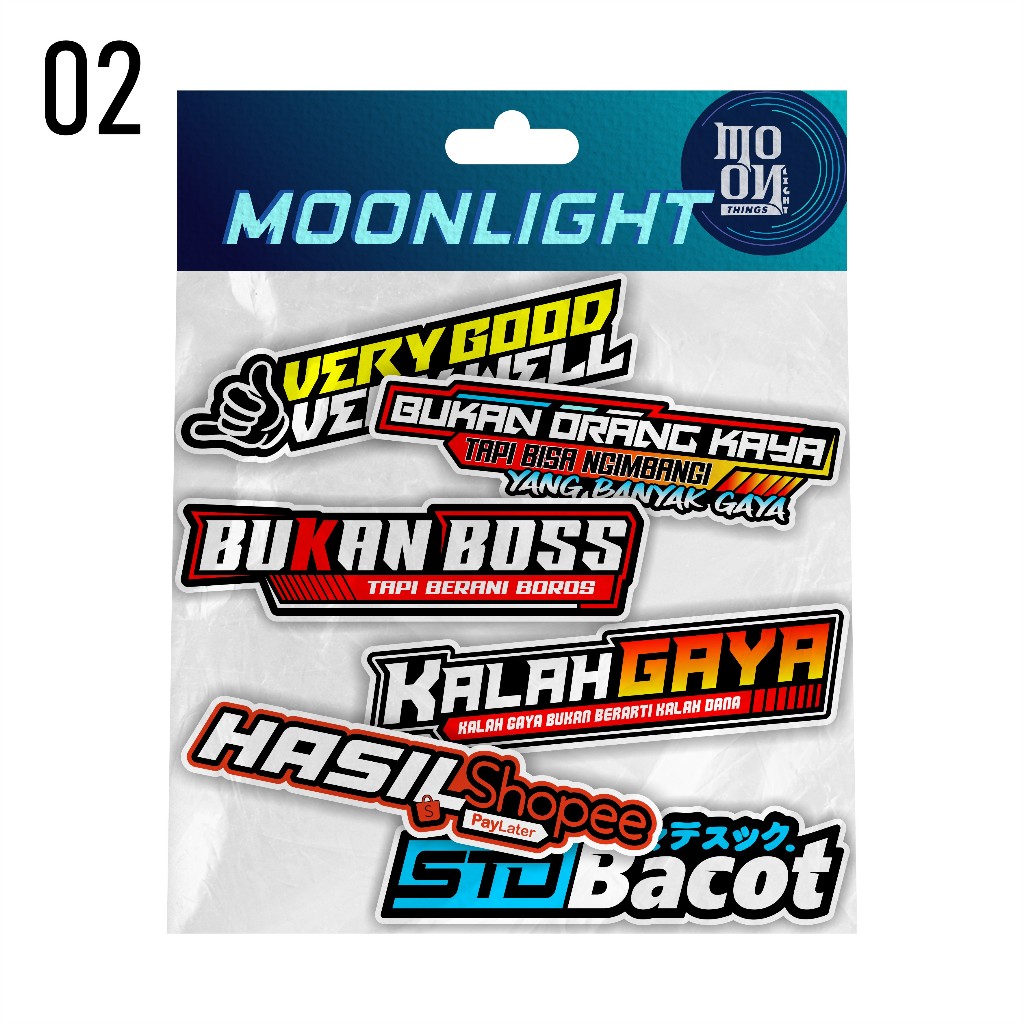 

STIKER PACK KATA-KATA VIRAL - MOONLight 02