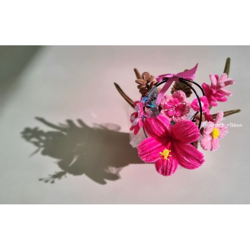 Buket bunga pink, tas buket bunga cantik