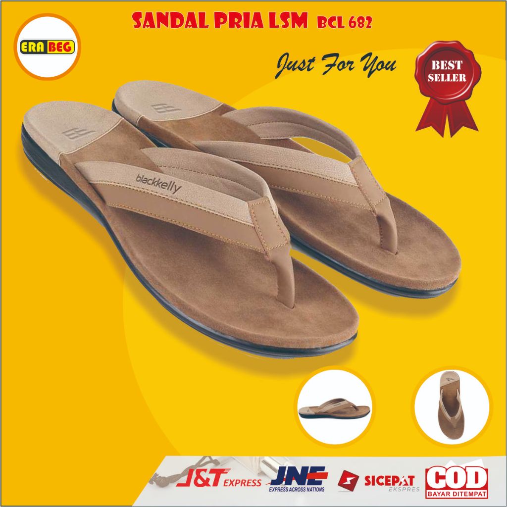 Sandal Wanita Pria Kulit Sintetis Premium Original 100% Branded