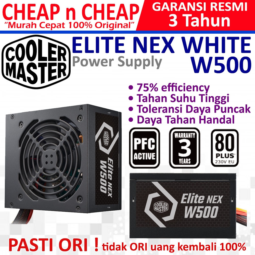 Cooler Master Elite Nex W500 PSU 80+ Power Supply PSU 500W 500 W