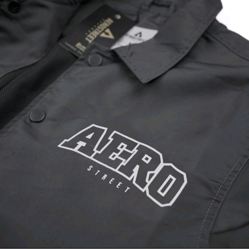 Jaket Coach Aerostreet Original New Abu Tua / Jaket coach murah COD