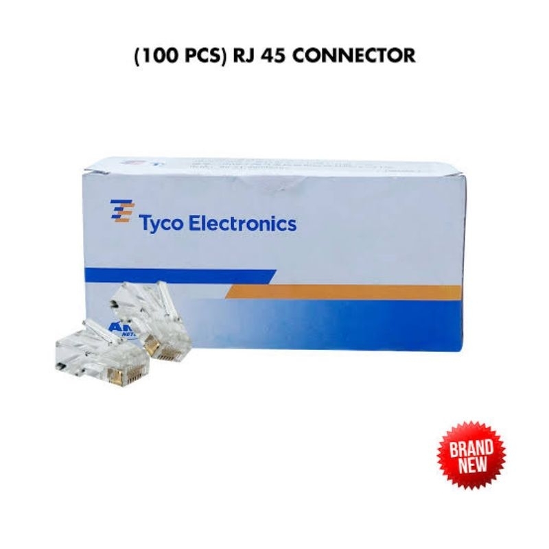 Konektor Rj45 Amp Tyco Electronics 1 Kotak isi 100pcs