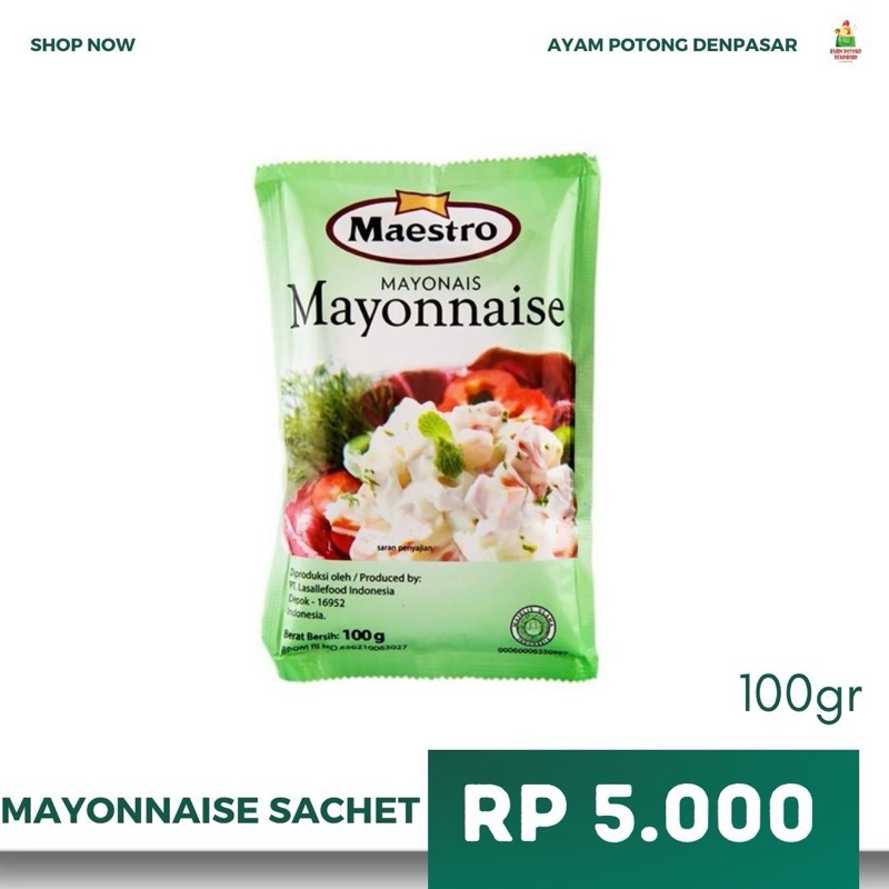 

MAYONISE MAESTRO SACHET 100gr