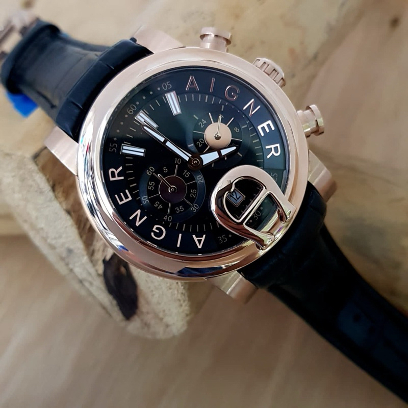 jam tangan pria AIGNER BARI,Premium batrai strap leather