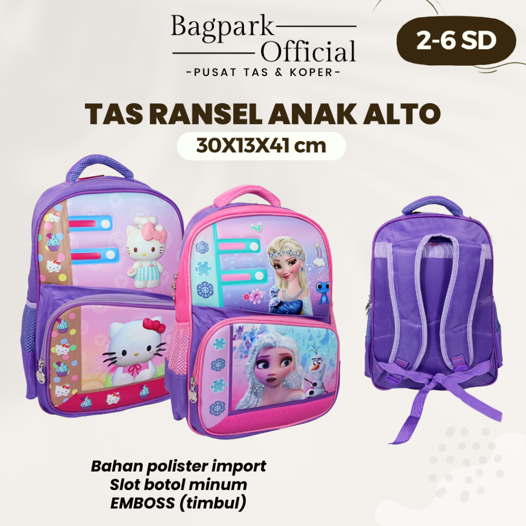 TAS ANAK SEKOLAH PEREMPUAN ALTO TAS ANAK SEOKLAH SD TAS ANAK EMBOS TAS ANAK IMPORT GAMBAR HELLO KITT
