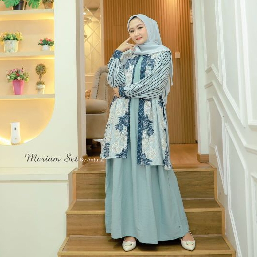 Mariam set by Antunna / set outer / gamis printing